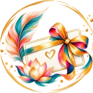 Illustration of a gift voucher with a golden ribbon