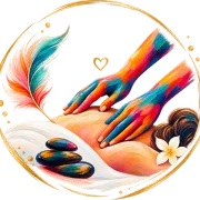 Illustration of hands giving a back massage